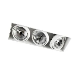 Set mit 6 Einbaustrahlern Weiß AR111 Trimless 3-Licht - Oneon