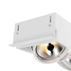 Set mit 6 Einbaustrahlern Weiß AR111 Trimless 3-Licht - Oneon