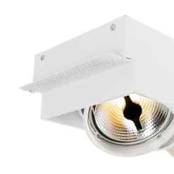 Set mit 6 Einbaustrahlern Weiß AR111 Trimless 3-Licht - Oneon