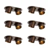 Set mit 6 Einbaustrahlern Dunkelbronze GU10 70mm Schwenkbar 2-Licht - Installa