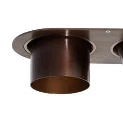 Set mit 6 Einbaustrahlern Dunkelbronze GU10 70mm Schwenkbar 2-Licht - Installa