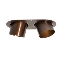 Set mit 6 Einbaustrahlern Dunkelbronze GU10 70mm Schwenkbar 2-Licht - Installa