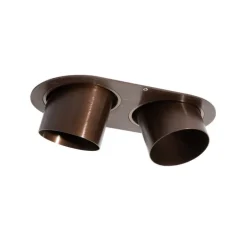 Set mit 6 Einbaustrahlern Dunkelbronze GU10 70mm Schwenkbar 2-Licht - Installa