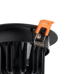 Set mit 6 Einbaustrahlern Schwarz 9,5 cm inkl. LED 1300 lm Dimmbar IP23 - Gaius