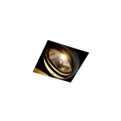 Set mit 6 Einbaustrahlern schwarz GU10 AR111 Trimless - Oneon