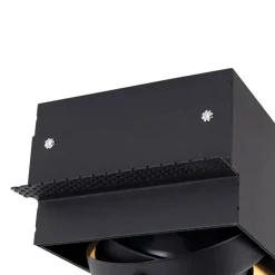 Set mit 6 Einbaustrahlern schwarz GU10 AR111 Trimless - Oneon