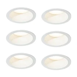 Set mit 6 Einbaustrahlern weiß inkl. LED 3000K-5000K - Elias