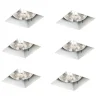 Set mit 6 Einbaustrahlern weiß GU10 70 mm rahmenlos - Oneon
