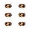 Set mit 6 Einbaustrahlern Dunkelbronze Rund Verstellbar - Chuck