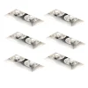 Set mit 6 Einbaustrahlern weiß GU10 70 mm 2-flammig ohne Rahmen - Oneon