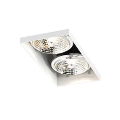 Set mit 6 Einbaustrahlern weiß GU10 70 mm 2-flammig ohne Rahmen - Oneon