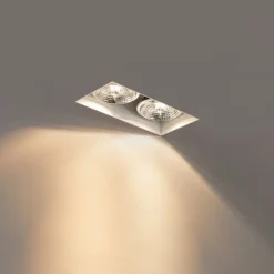 Set mit 6 Einbaustrahlern weiß GU10 70 mm 2-flammig ohne Rahmen - Oneon