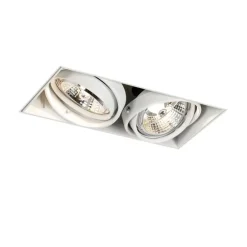 Set mit 6 Einbaustrahlern weiß GU10 70mm 2-flammig Trimless - Oneon