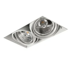 Set mit 6 Einbaustrahlern weiß GU10 70mm 2-flammig Trimless - Oneon