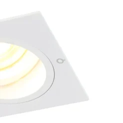 Set mit 6 Einbaustrahlern quadratisch weiß dreh- und schwenkbar - Chuck