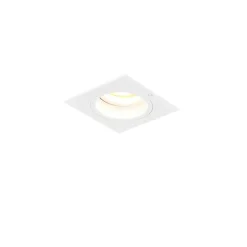 Set mit 6 Einbaustrahlern quadratisch weiß dreh- und schwenkbar - Chuck