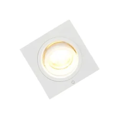 Set mit 6 Einbaustrahlern quadratisch weiß dreh- und schwenkbar - Chuck