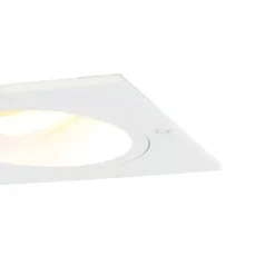 Set mit 6 Einbaustrahlern quadratisch weiß dreh- und schwenkbar - Chuck