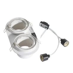 Set mit 6 Einbaustrahlern Weiß GU10 70mm Schwenkbar 2-Licht - Installa