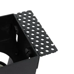 Set mit 6 Einbaustrahlern schwarz GU10 50mm 2-flammig ohne Rahmen - Oneon