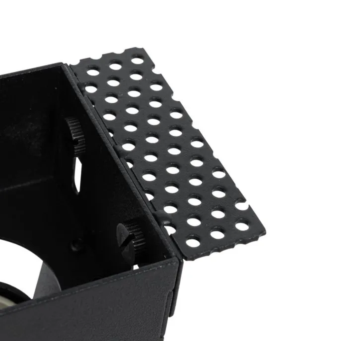 Set mit 6 Einbaustrahlern schwarz GU10 50mm 2-flammig ohne Rahmen - Oneon