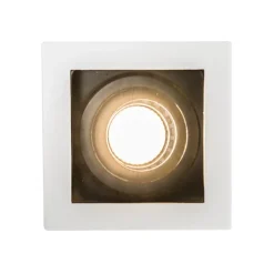 Set mit 10 Einbaustrahlern aus weißem Stahl - Carree