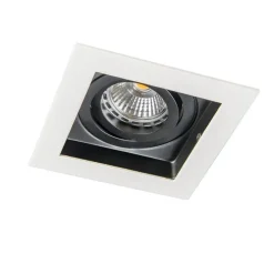 Set mit 10 Einbaustrahlern aus weißem Stahl - Carree