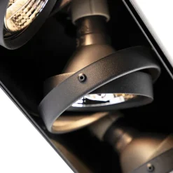 Set mit 6 Einbaustrahlern schwarz GU10 AR70 Trimless 3-Licht - Oneon