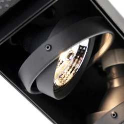 Set mit 6 Einbaustrahlern schwarz GU10 AR70 Trimless 3-Licht - Oneon