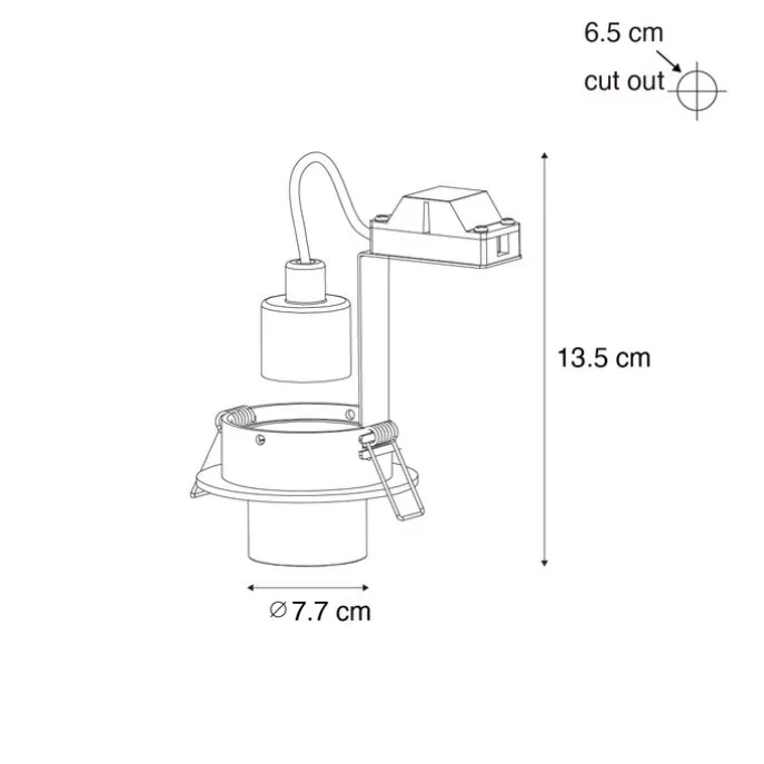 Set mit 6 Einbaustrahlern Dunkelbronze GU10 35mm Rund Kippbar - Installa