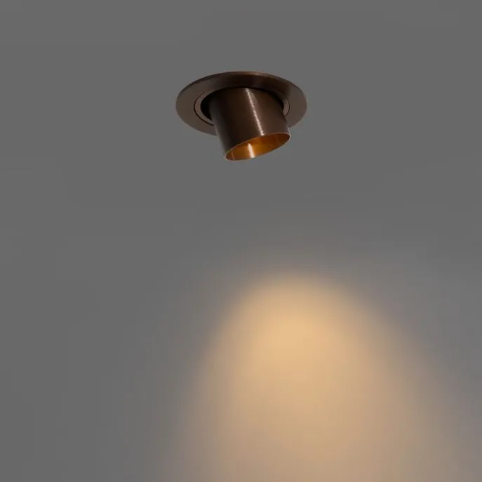 Set mit 6 Einbaustrahlern Dunkelbronze GU10 35mm Rund Kippbar - Installa