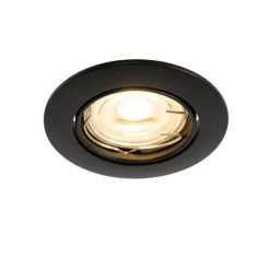 Set mit 12 Einbaustrahlern schwarz GU10 35mm - Edu