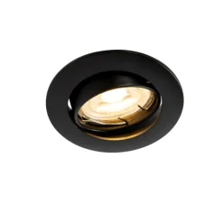 Set mit 12 Einbaustrahlern schwarz GU10 35mm - Edu