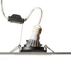 Set mit 5 Einbaustrahlern aus weißem Stahl - Carree