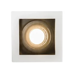 Set mit 5 Einbaustrahlern aus weißem Stahl - Carree