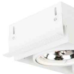 Set mit 6 Einbaustrahlern Weiß Verstellbar AR111 Trimless 2-Lichter - Oneon