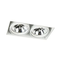 Set mit 6 Einbaustrahlern Weiß Verstellbar AR111 Trimless 2-Lichter - Oneon