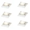 Set mit 6 Einbaustrahlern weiß GU10 50 mm randlos - Oneon
