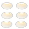 Set mit 6 Einbaustrahlern weiß GU10 70mm IP44 - Dept