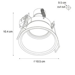 Set mit 6 Einbaustrahlern weiß GU10 70mm IP44 - Dept