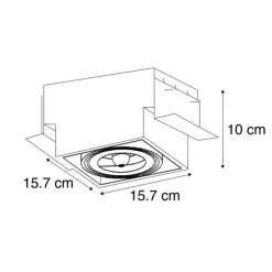 Set mit 6 Einbaustrahlern Weiß AR111 Schwenk- und Neigbar Trimless - Oneon