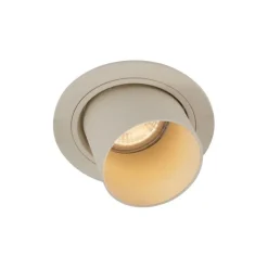 Set mit 6 Einbaustrahlern Beige GU10 50mm Rund Drehbar und Kippbar - Installa