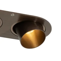 Set mit 6 Einbaustrahlern Dunkelbronze GU10 35mm Neigbar 2-Lichter - Installa