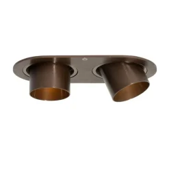 Set mit 6 Einbaustrahlern Dunkelbronze GU10 35mm Neigbar 2-Lichter - Installa