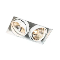 Set mit 6 Einbaustrahlern weiß GU10 AR111 Trimless 2-Licht - Oneon