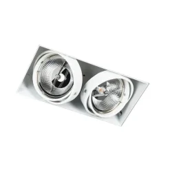 Set mit 6 Einbaustrahlern weiß GU10 AR111 Trimless 2-Licht - Oneon