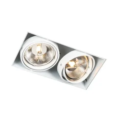 Set mit 6 Einbaustrahlern weiß GU10 AR111 Trimless 2-Licht - Oneon