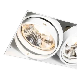 Set mit 6 Einbaustrahlern weiß GU10 AR111 Trimless 2-Licht - Oneon