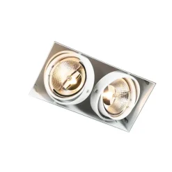 Set mit 6 Einbaustrahlern weiß GU10 AR111 Trimless 2-Licht - Oneon