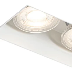 Set mit 6 Einbaustrahlern weiß GU10 50mm 2-flammig ohne Rahmen - Oneon